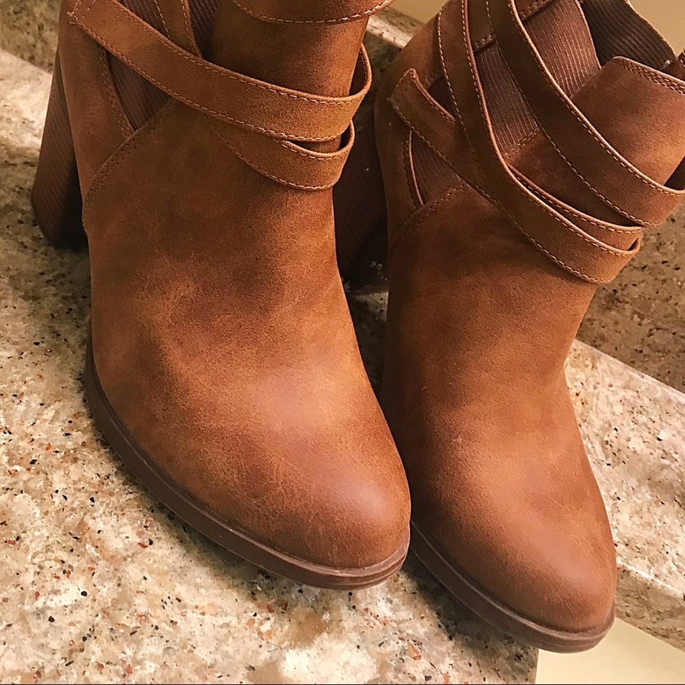 Camel color booties